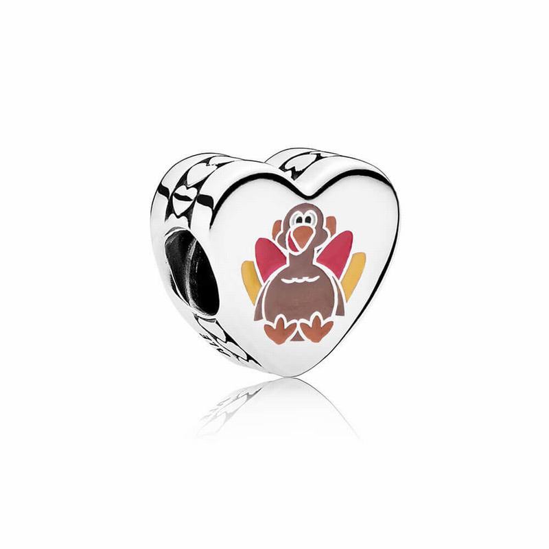 Pandora Thankful For You Charm Ireland - Sterling Silver/Enamel/Red - 954618AQP